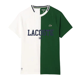 LACOSTE SPORT X DANIIL MEDVEDEV ULTRA-DRY TENNIS T-SHIRT (White/Green)