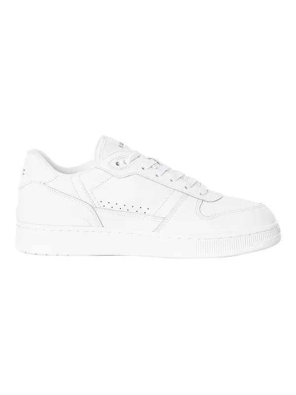 Lacoste T-Clip Set 224 2 SMA Leather Trainers - White/White