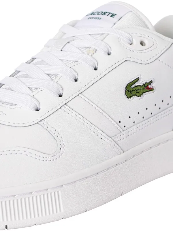 Lacoste T-Clip Set 224 2 SMA Leather Trainers - White/White