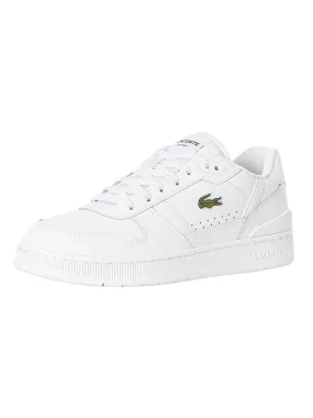 Lacoste T-Clip Set 224 2 SMA Leather Trainers - White/White