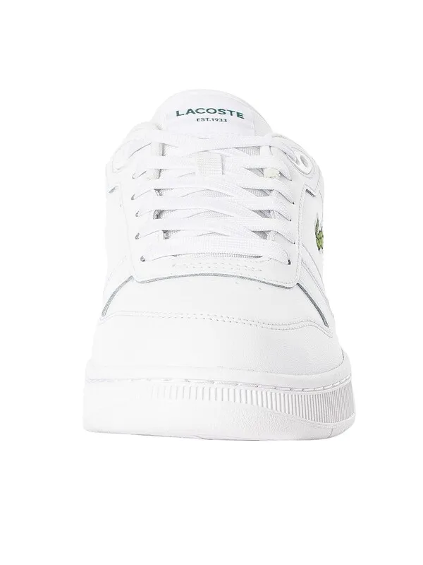 Lacoste T-Clip Set 224 2 SMA Leather Trainers - White/White