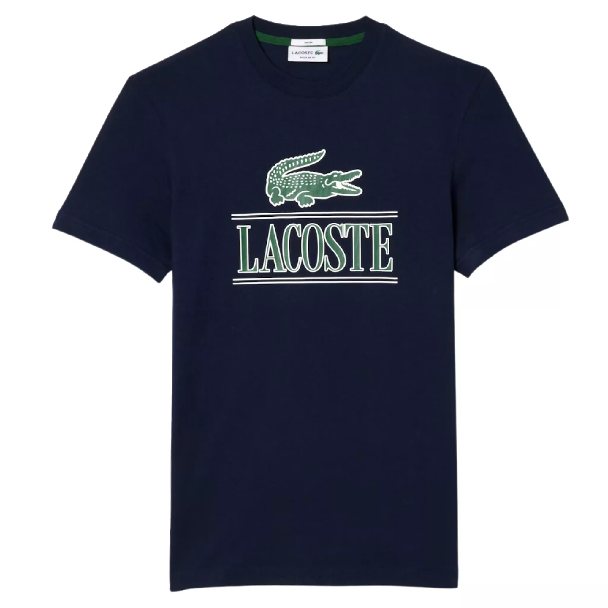 Lacoste Unisex Regular Fit Heavy Cotton Jersey T-Shirt (Navy)