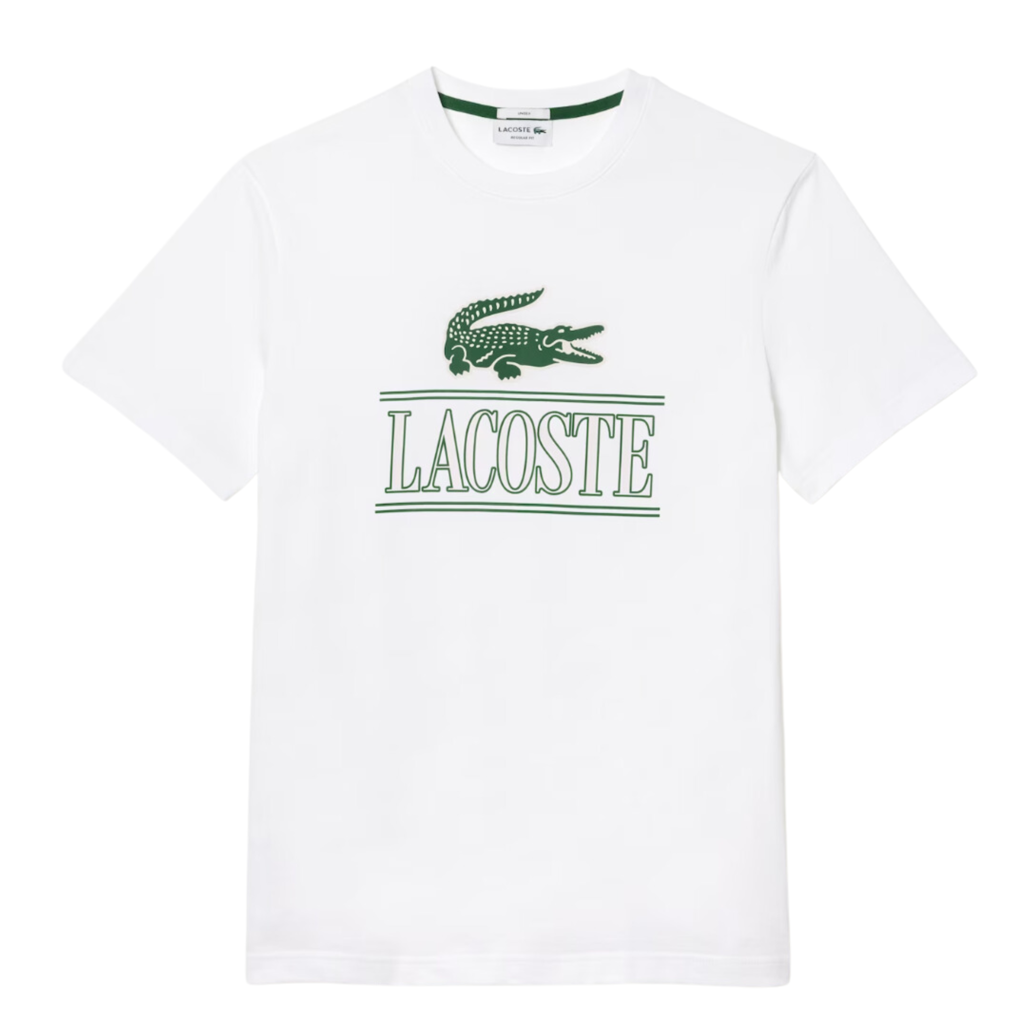 Lacoste Unisex Regular Fit Heavy Cotton Jersey T-Shirt (White)