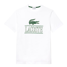 Lacoste Unisex Regular Fit Heavy Cotton Jersey T-Shirt (White)