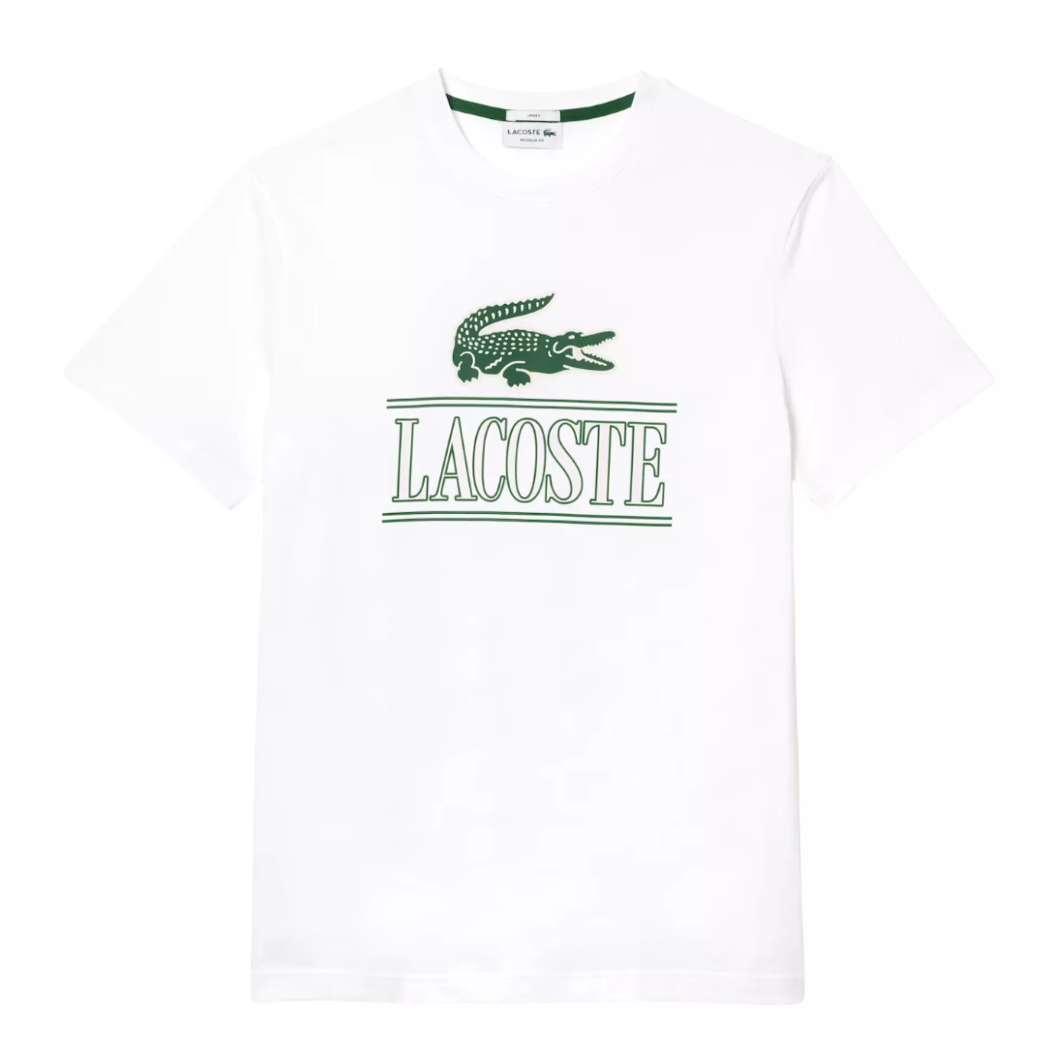 Lacoste Unisex Regular Fit Heavy Cotton Jersey T-Shirt (White)