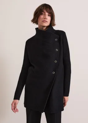 Lea Popper Knit Coat