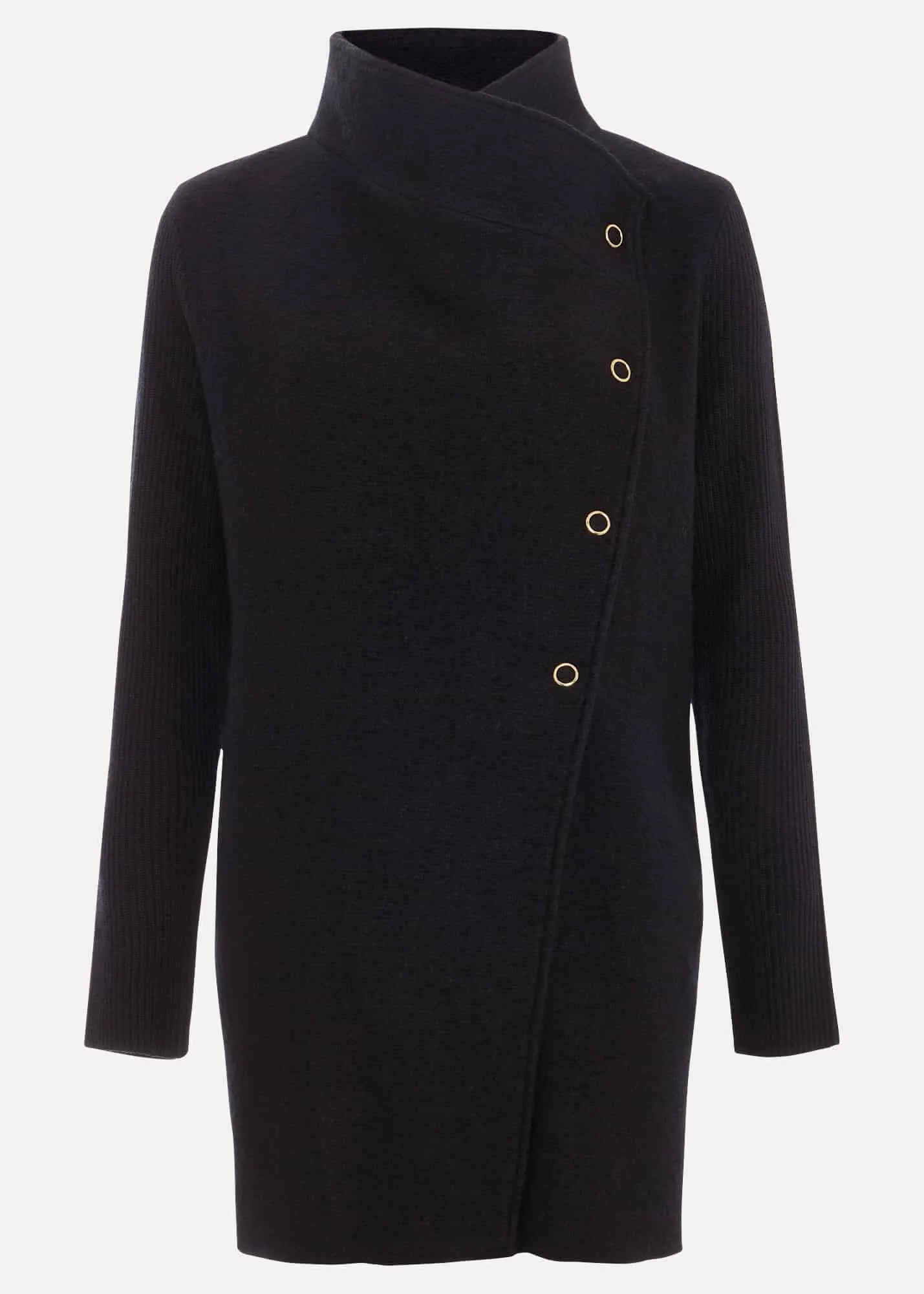 Lea Popper Knit Coat