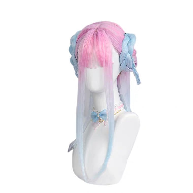 LOLITA PINK BLUE LONG STRAIGHT WIG BY60050