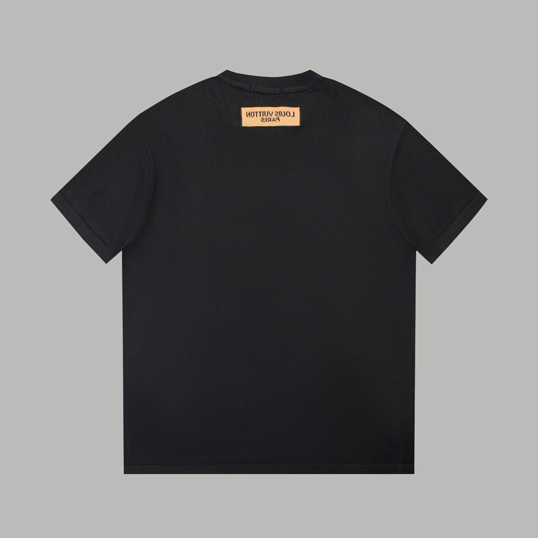 Louis Vuitton 24SS 3D design brand logo short-sleeved T-shirt Black 1.16