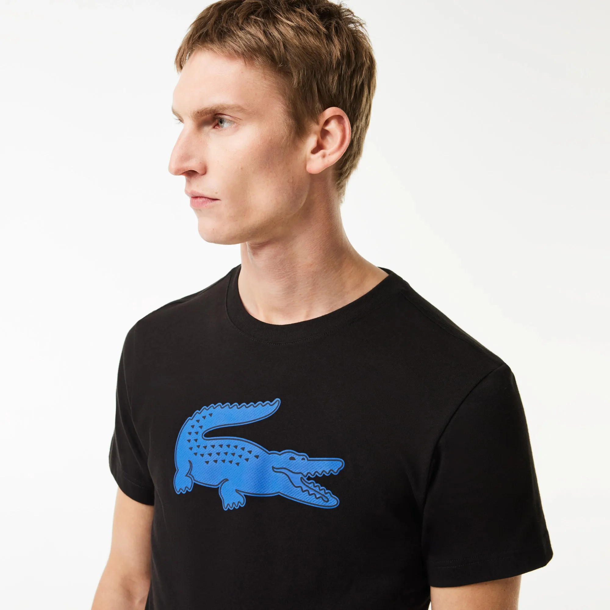 Men LACOSTE Sport 3D Print Croc Jersey T-Shirt