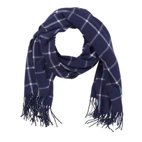 Navy Plaid Adaline Scarf