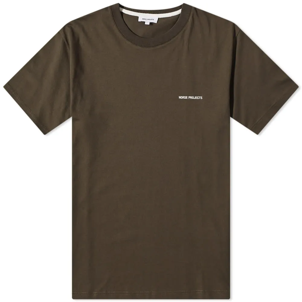 Norse Projects Johannes Standard Logo T-ShirtBeech Green