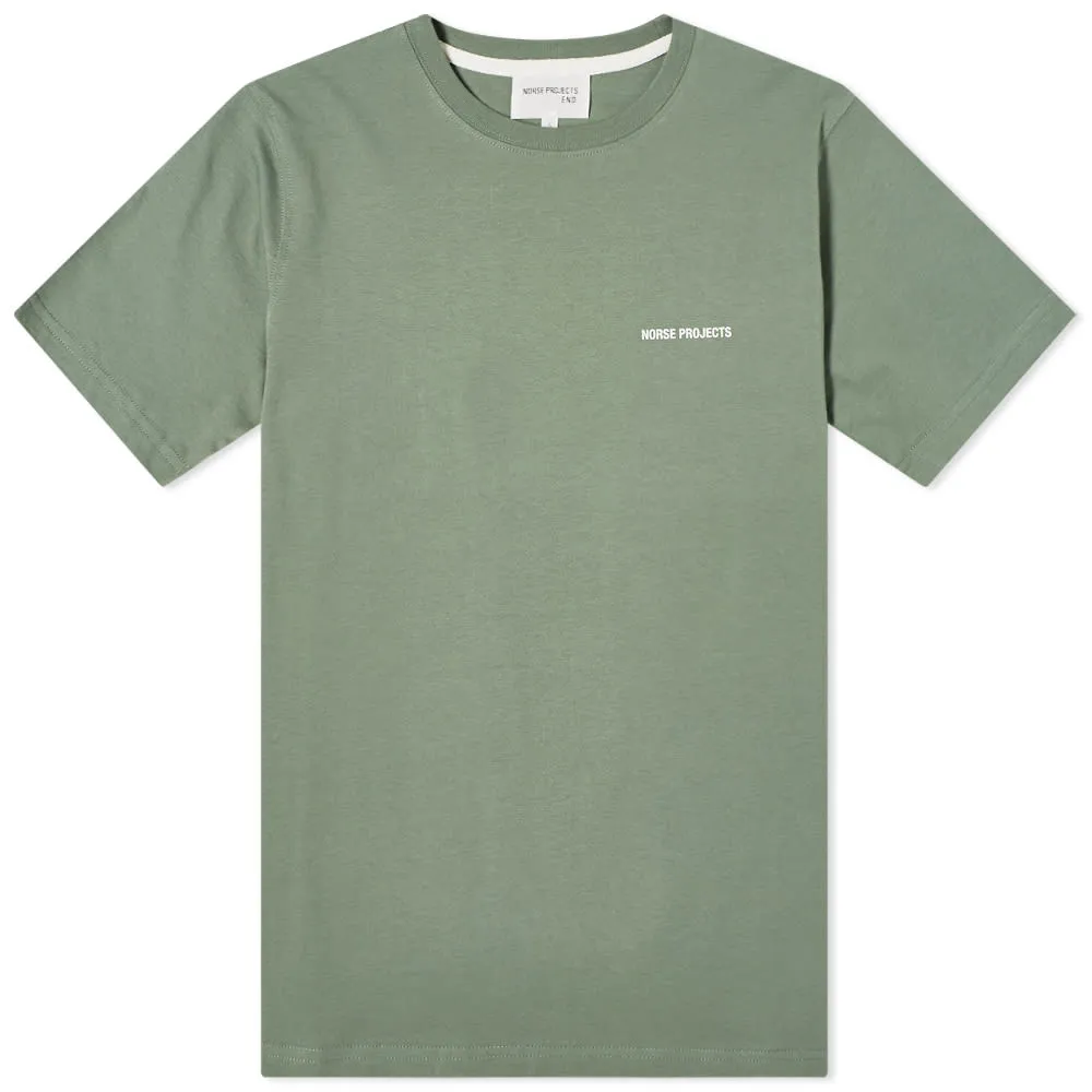 Norse Projects Niels Standard NP Logo T-Shirt - END. ExclusiveMoss Green