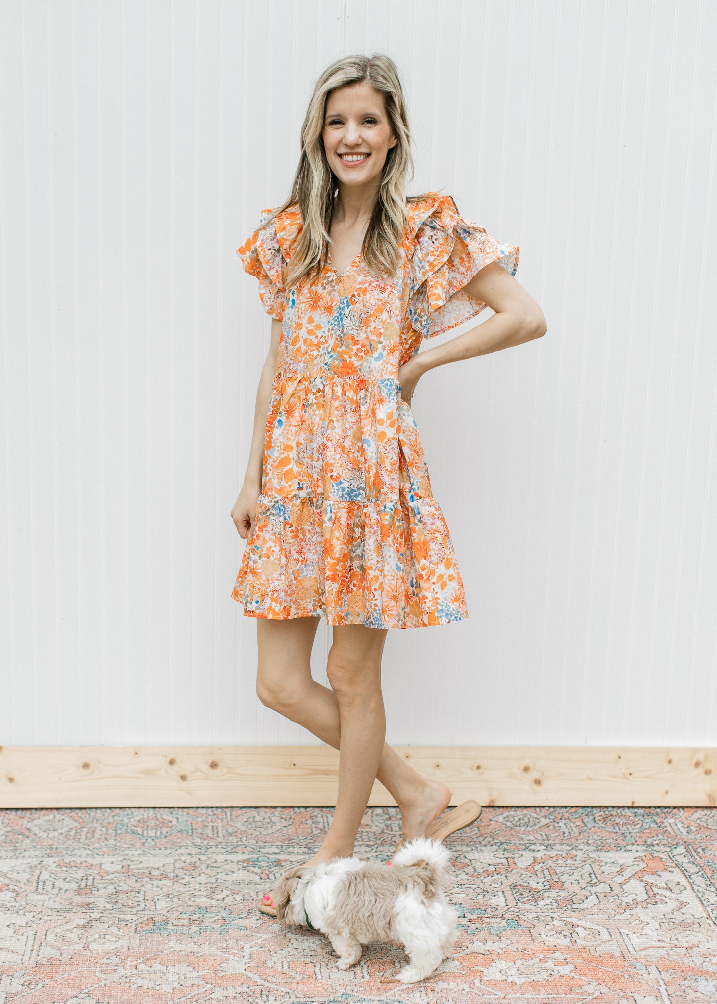 Orange Flowers Dress