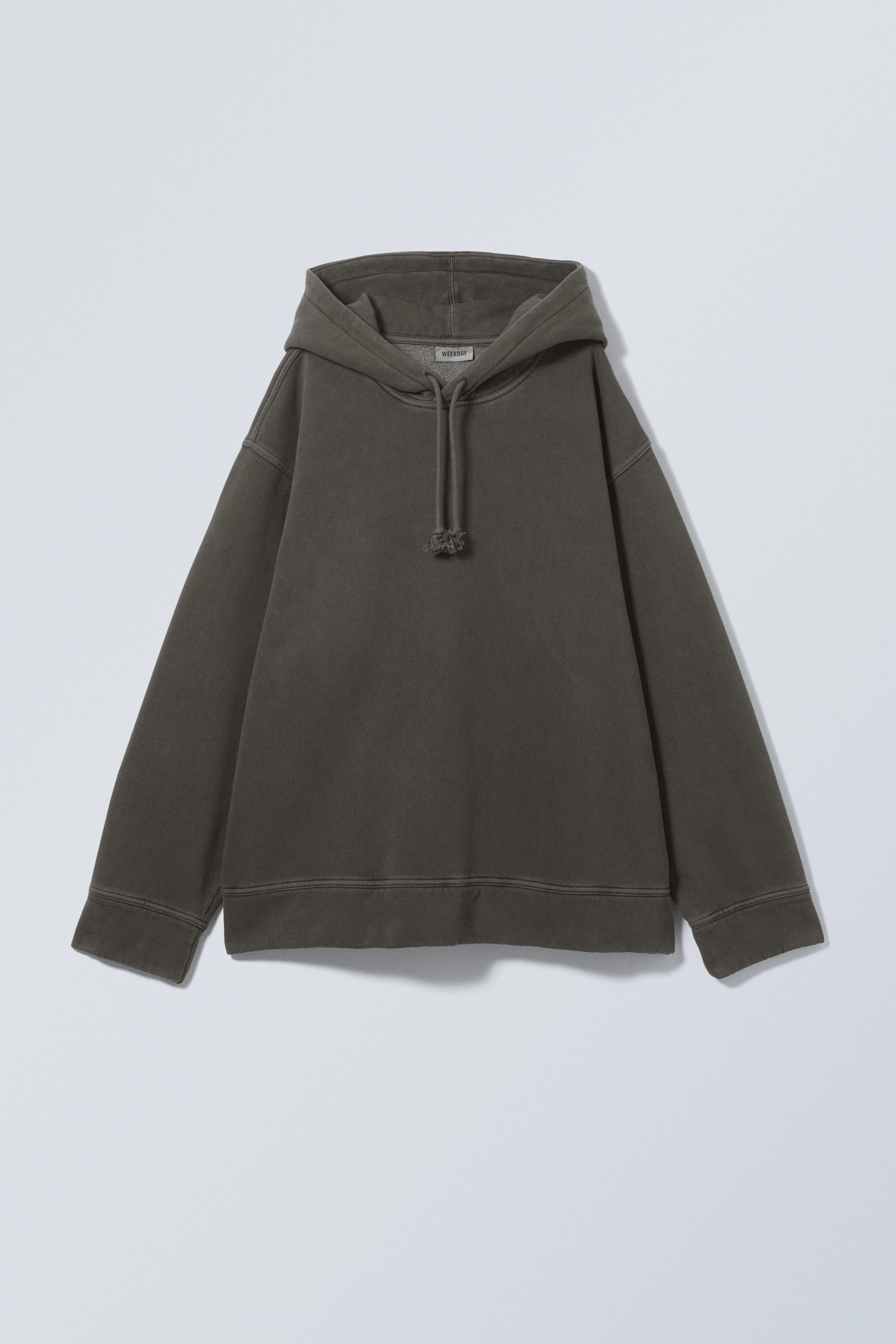 Oversized Heavyweight Hoodie - Long - Washed Black - Ladies | H&M GB