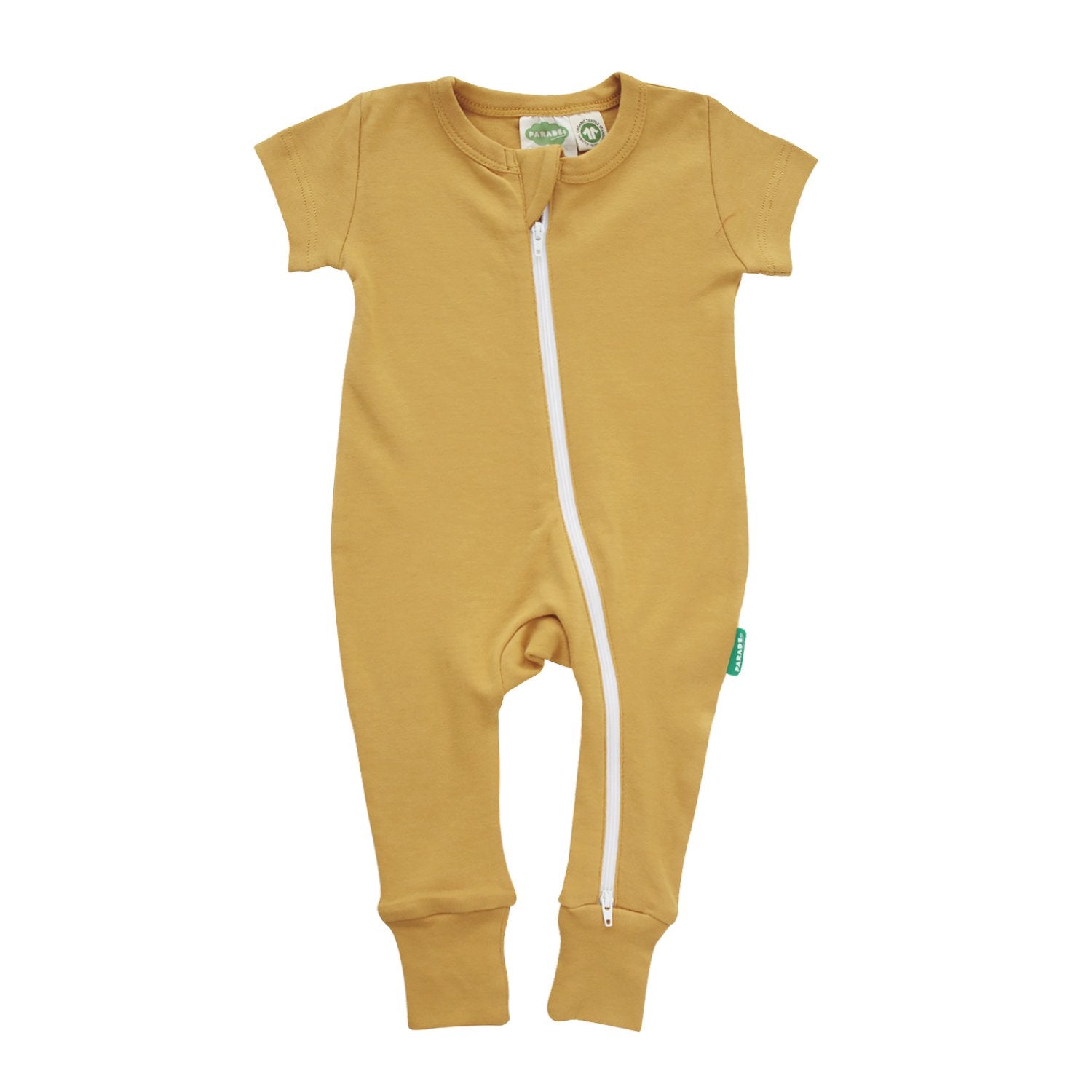 Parade Organics Ochre 2-Way Zip Short Sleeve Romper