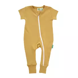 Parade Organics Ochre 2-Way Zip Short Sleeve Romper