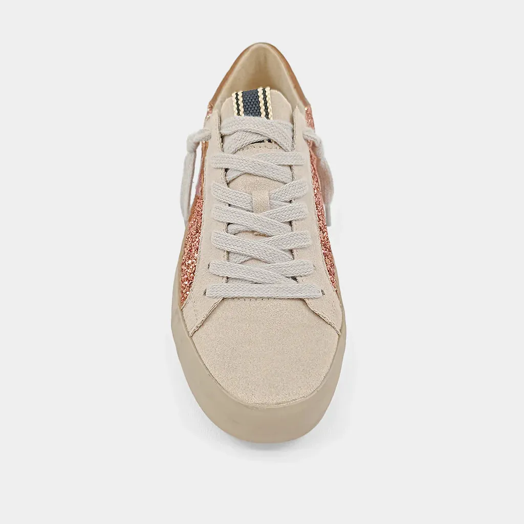 Paula Sneaker in Rose Gold Glitter