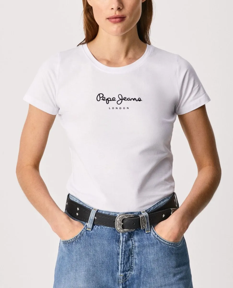 Pepe Jeans New Virginia Retro Logo T-Shirt White