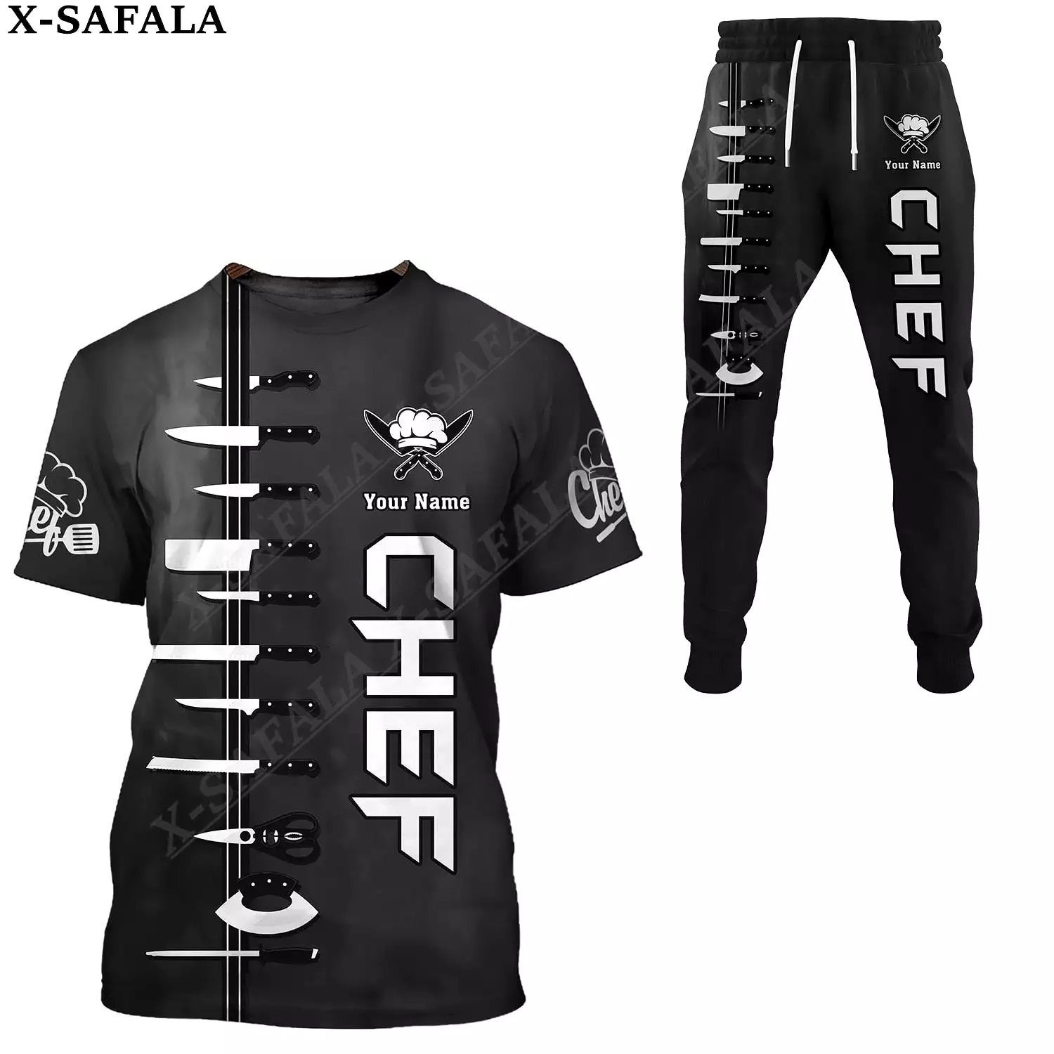 PROUD CHEFS T-SHIRT AND Sweatpant 3d DESIGN CUSTOMS NAME