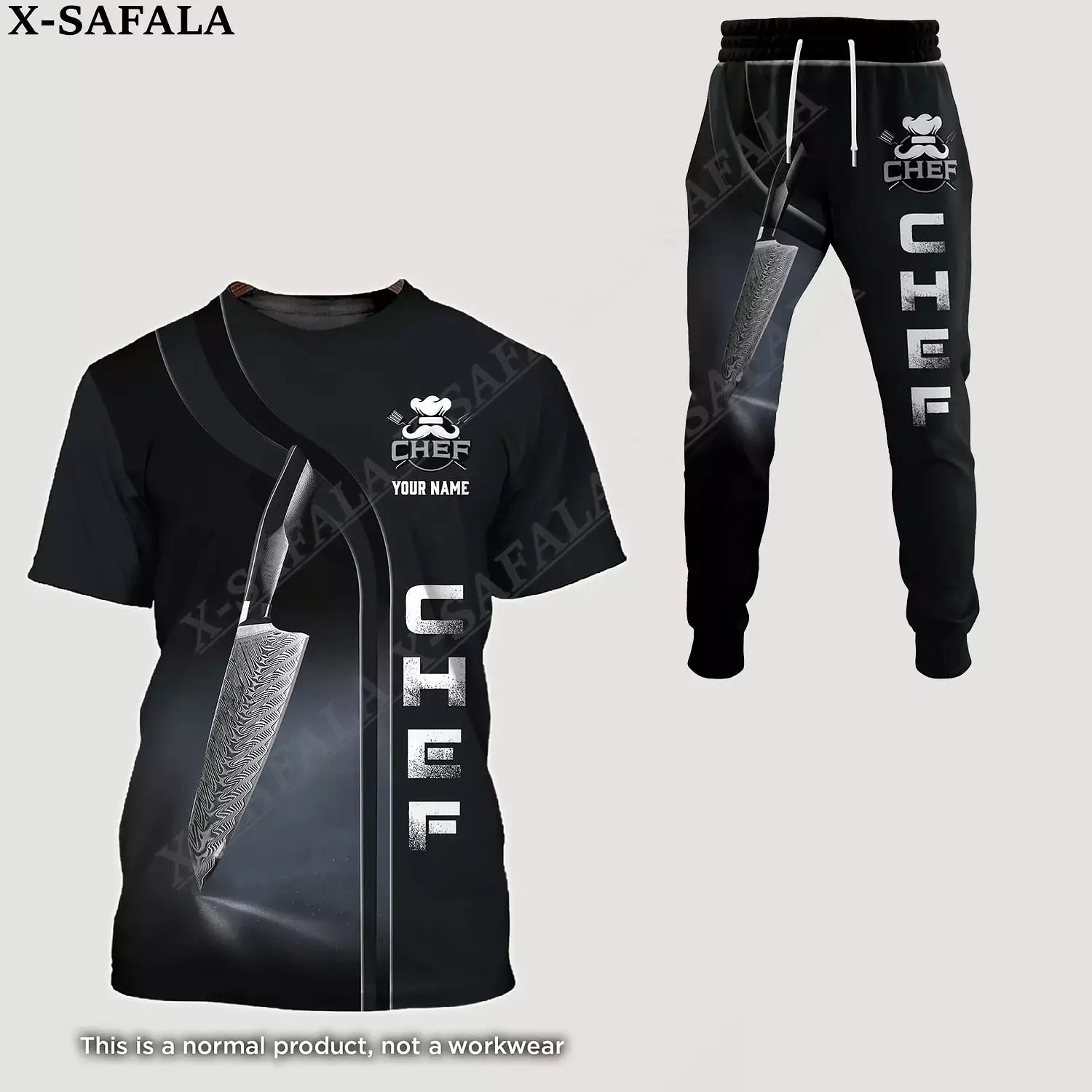 PROUD CHEFS T-SHIRT AND Sweatpant 3d DESIGN CUSTOMS NAME