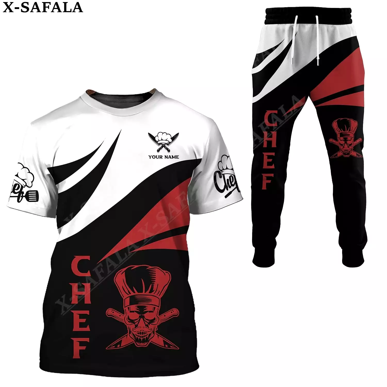 PROUD CHEFS T-SHIRT AND Sweatpant 3d DESIGN CUSTOMS NAME