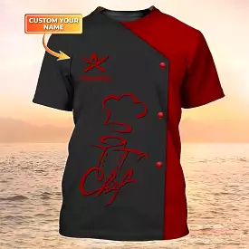 PROUD CHEFS T-SHIRT DESIGN - 3D CUSTOMS NAME