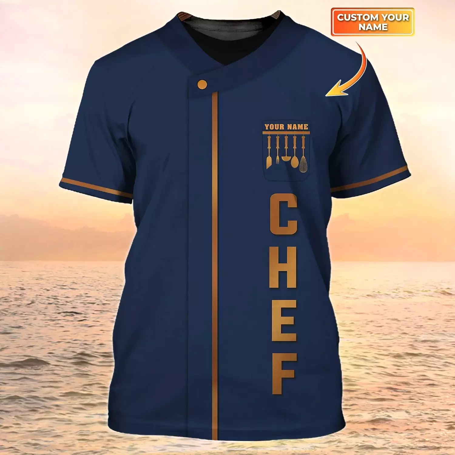 PROUD CHEFS T-SHIRT DESIGN - 3D CUSTOMS NAME