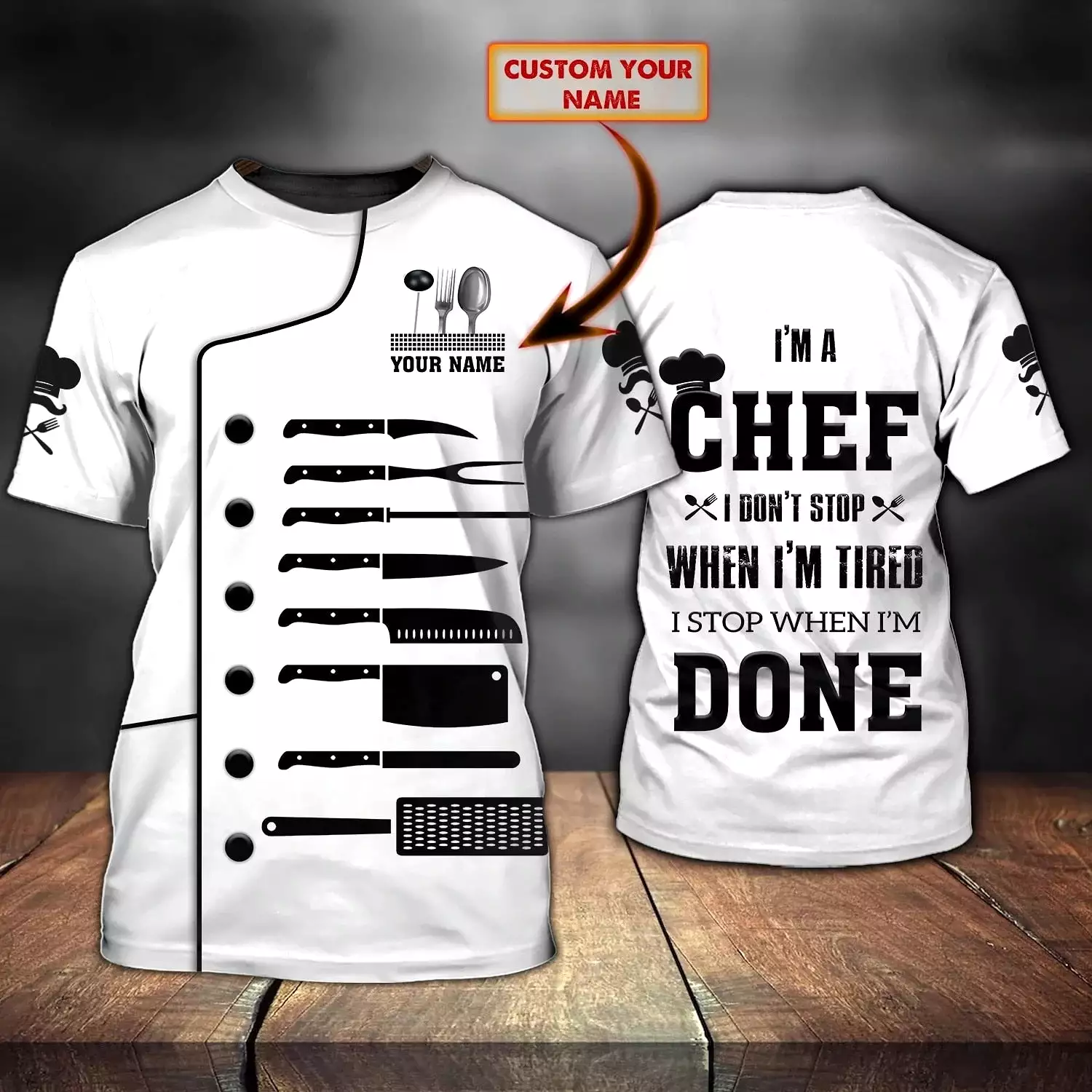 PROUD CHEFS T-SHIRT DESIGN - 3D