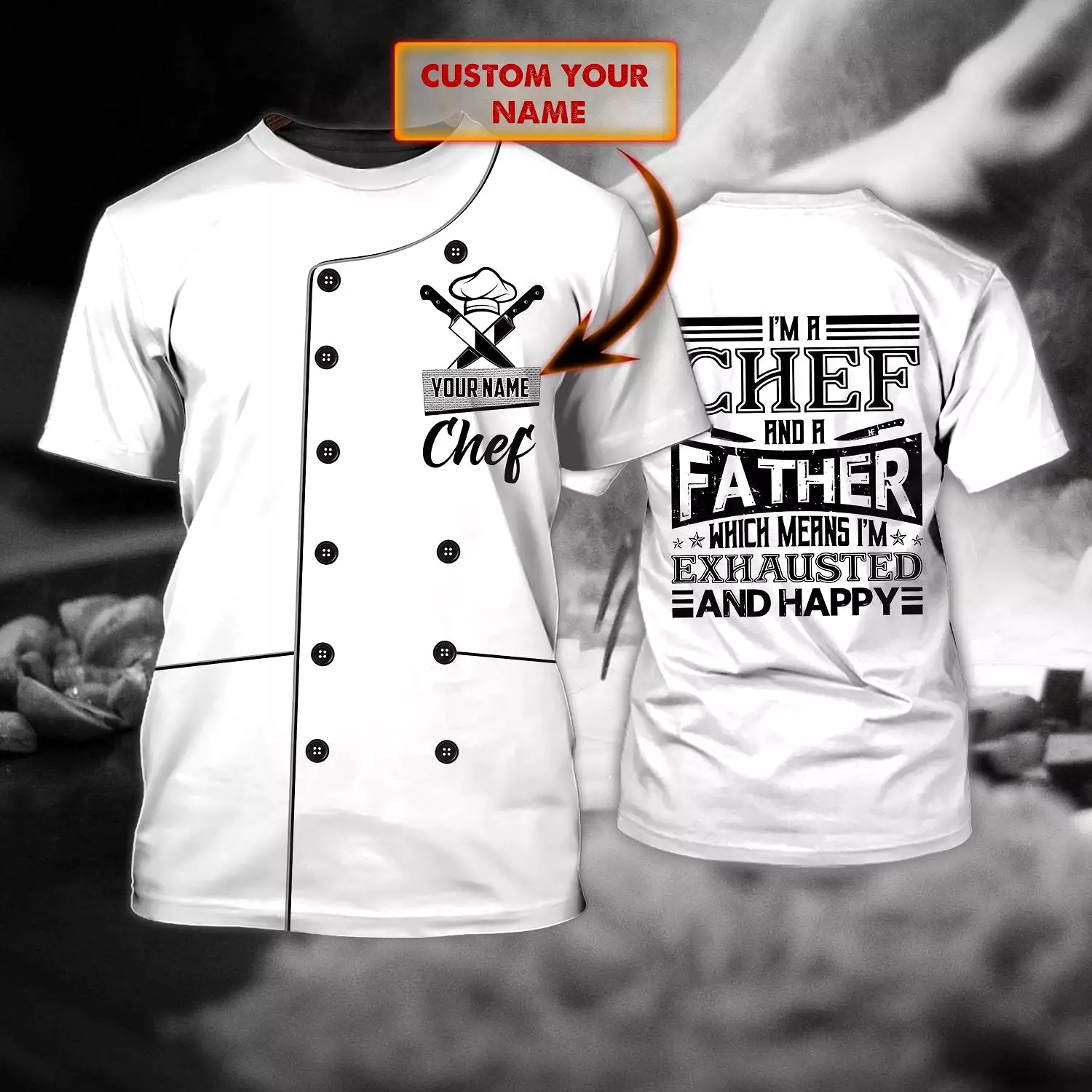 PROUD CHEFS T-SHIRT DESIGN - 3D