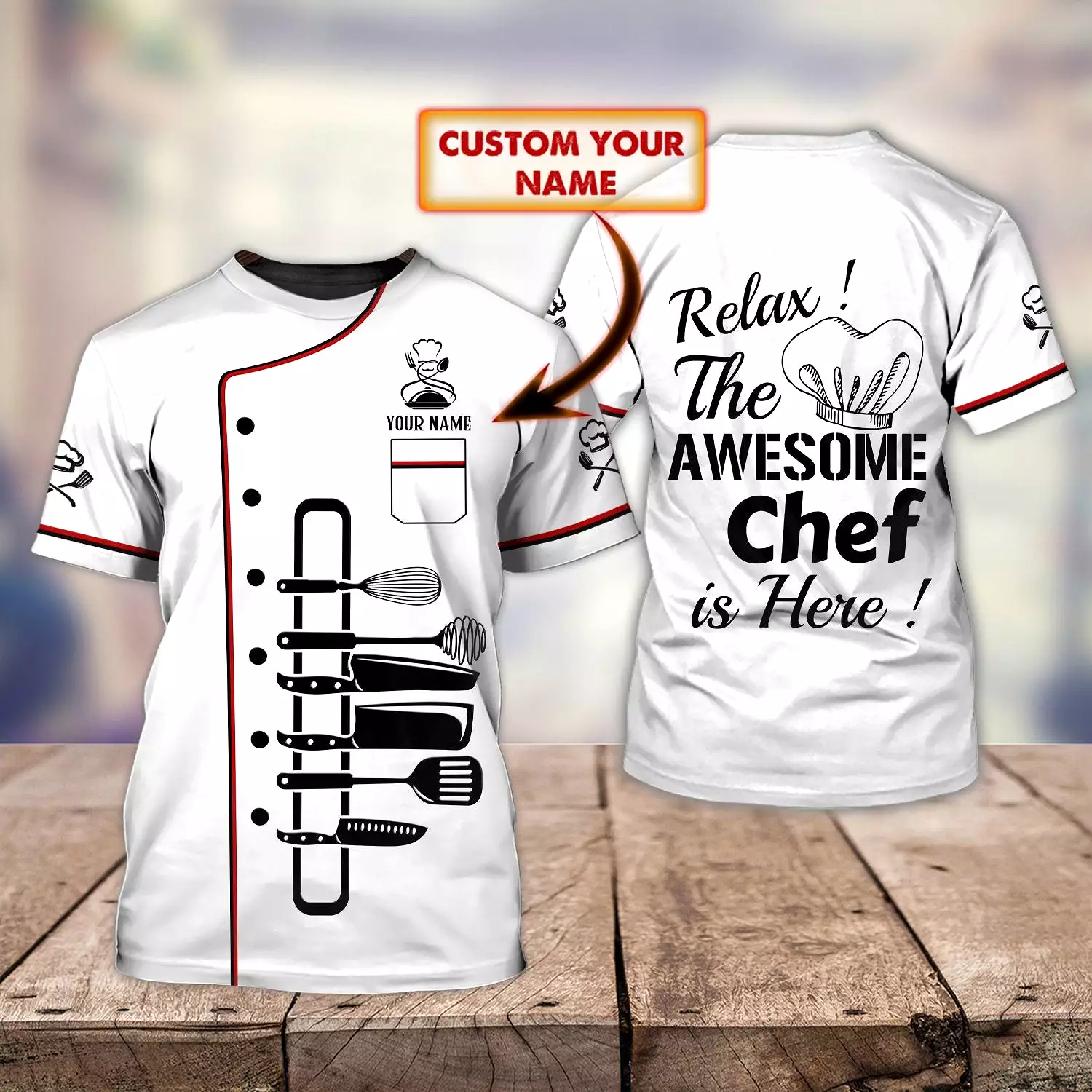 PROUD CHEFS T-SHIRT DESIGN - 3D