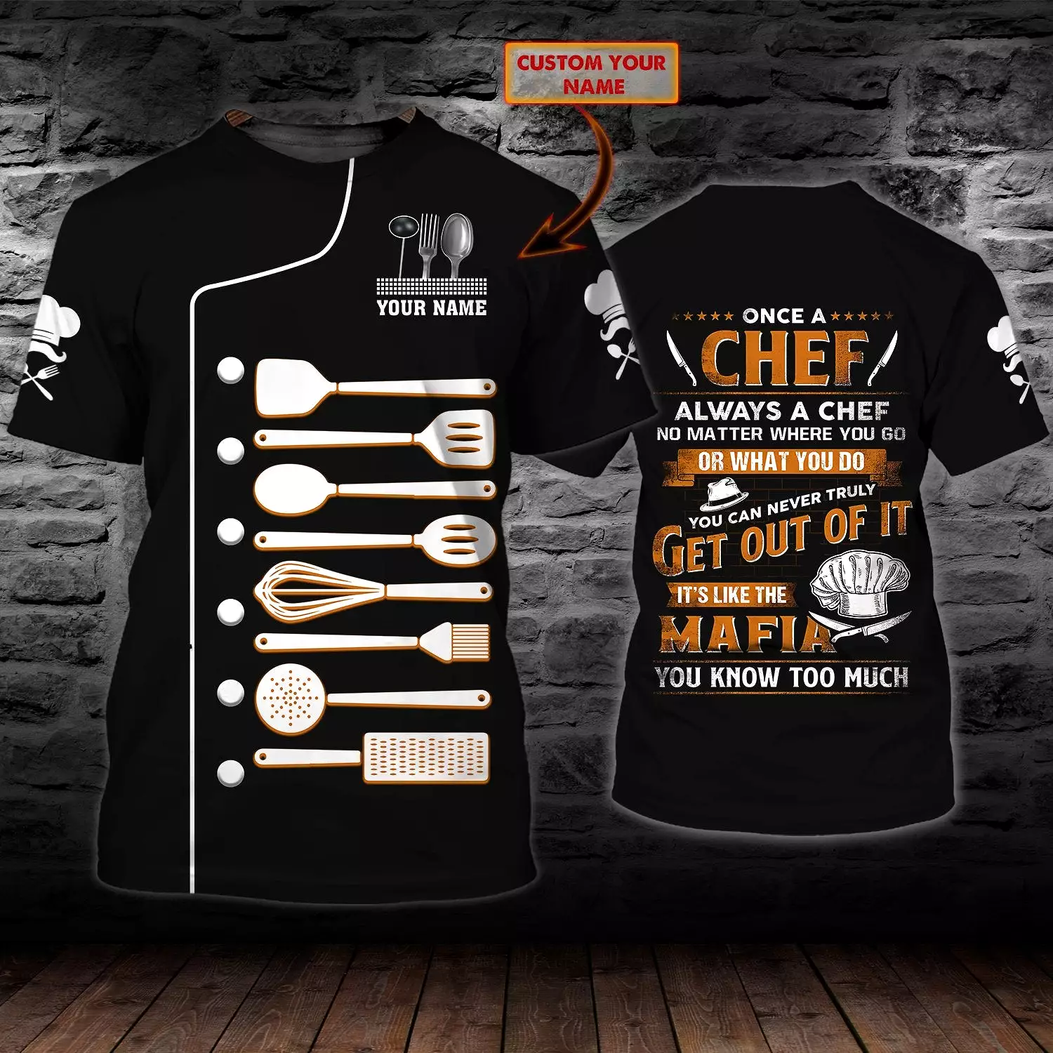 PROUD CHEFS T-SHIRT DESIGN - 3D