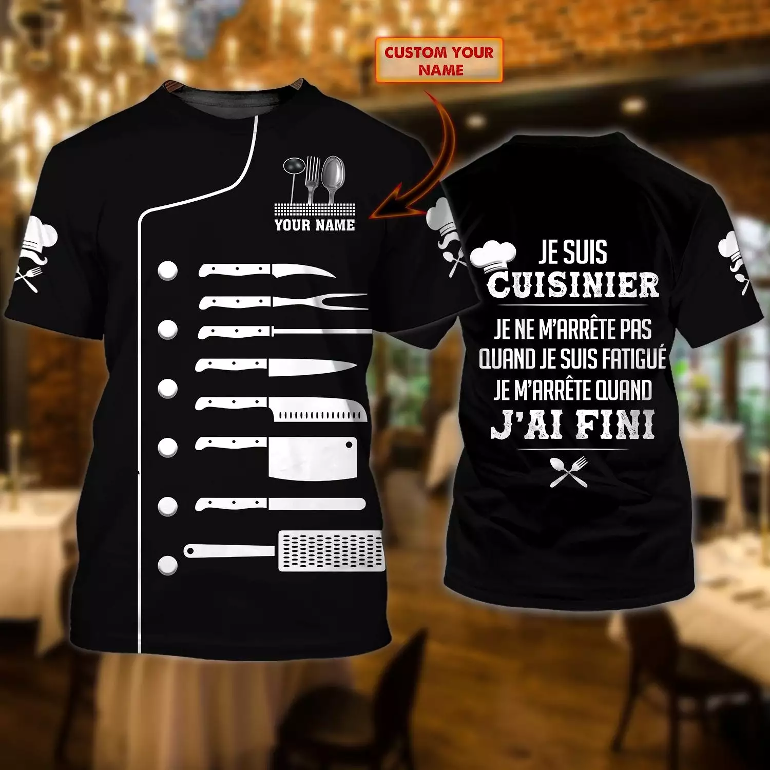 PROUD CHEFS T-SHIRT DESIGN - 3D