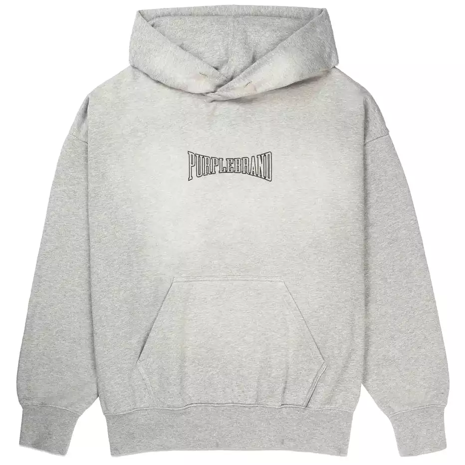 Purple Brand Mwt Fleece Po Heavyweight Hoodie (Heather Grey) P401-MFHG224