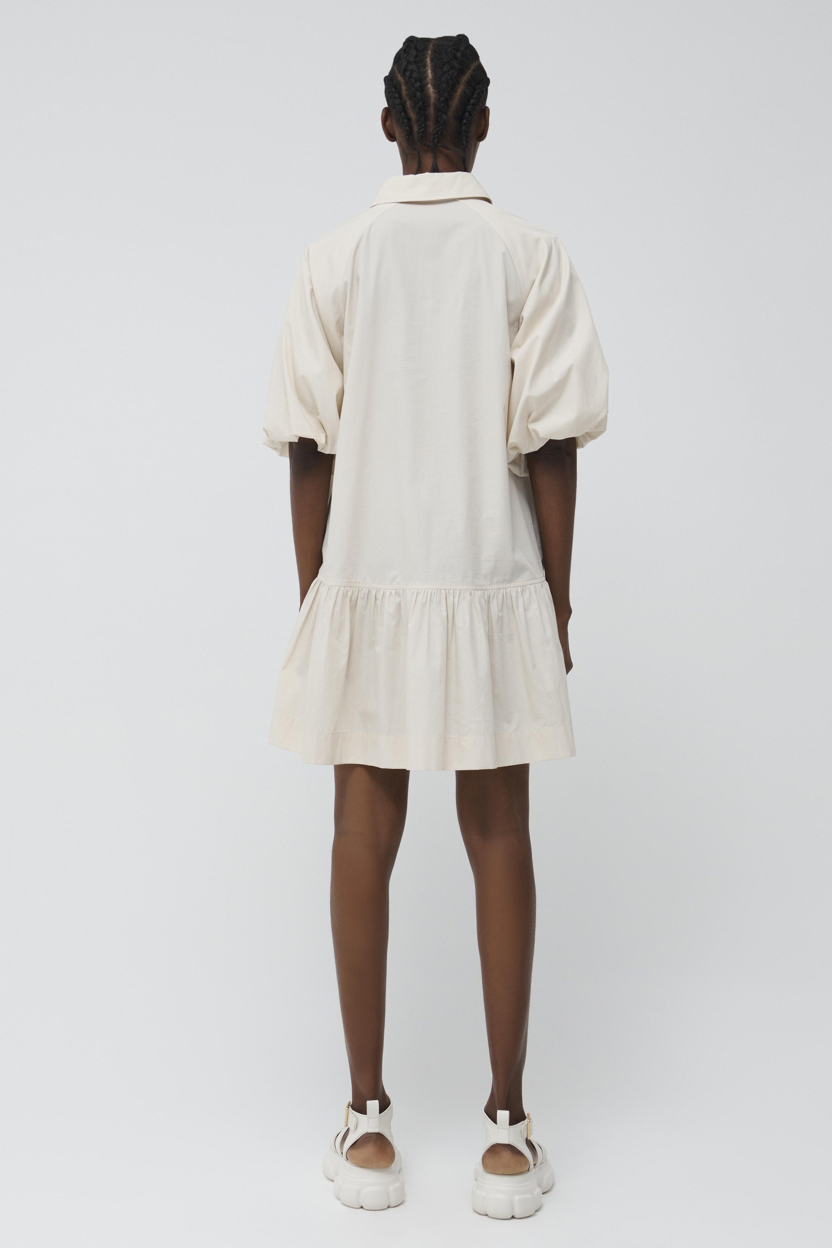 Simkhai Crissy Cotton Poplin Dress in Sand