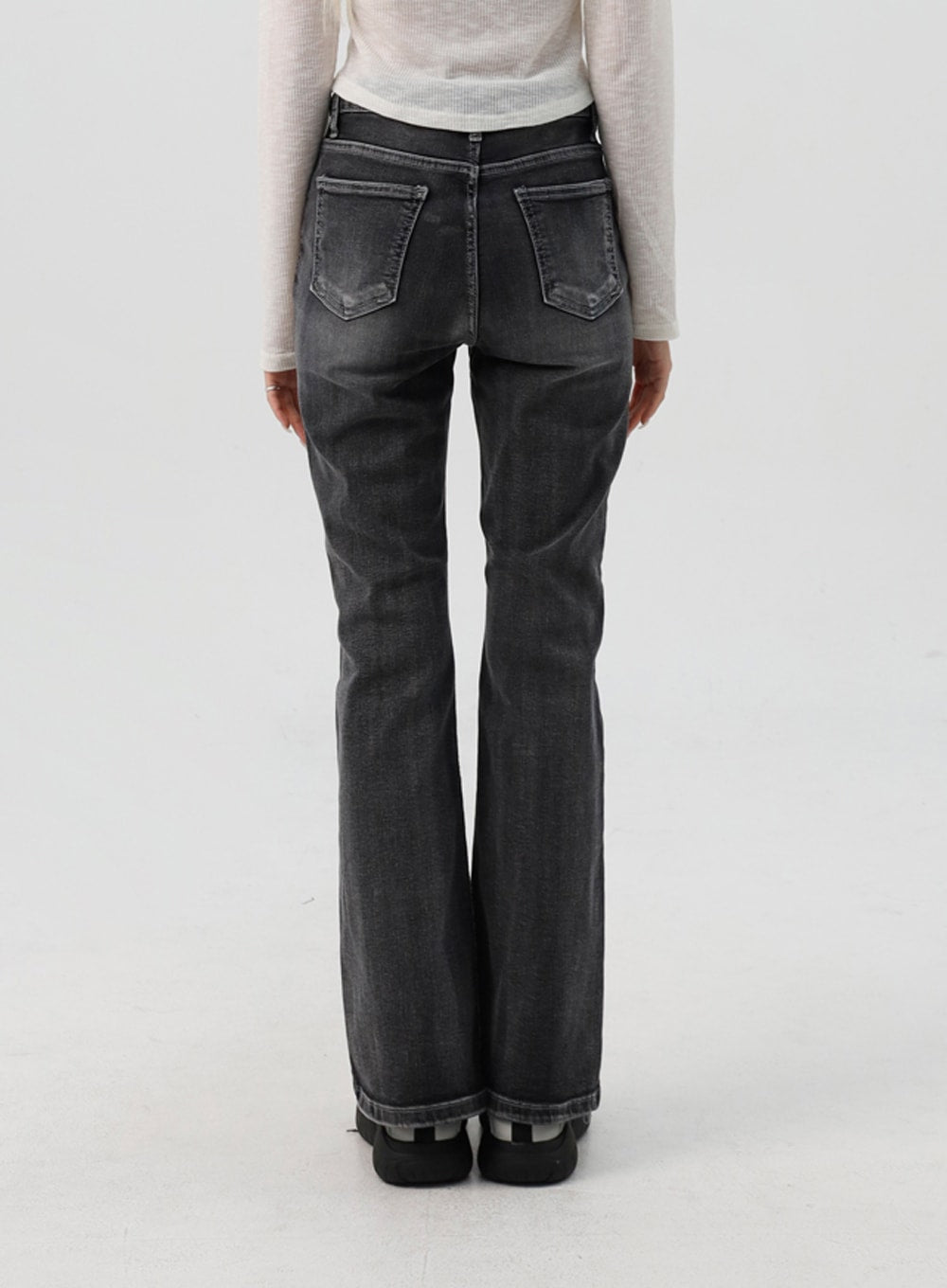 Slim Fit Washed Bootcut Jeans IS311