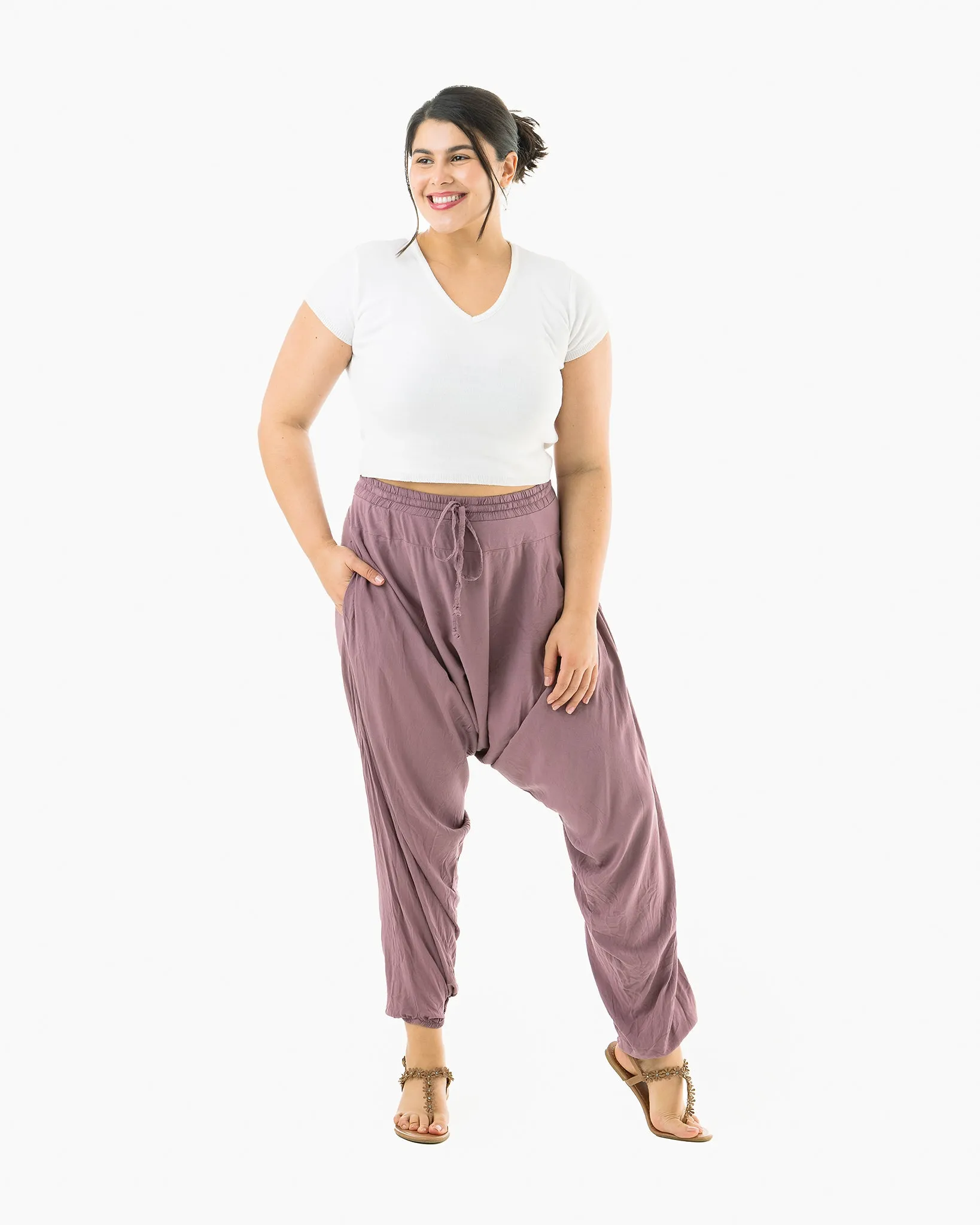 Solid Savannah Harem Pants