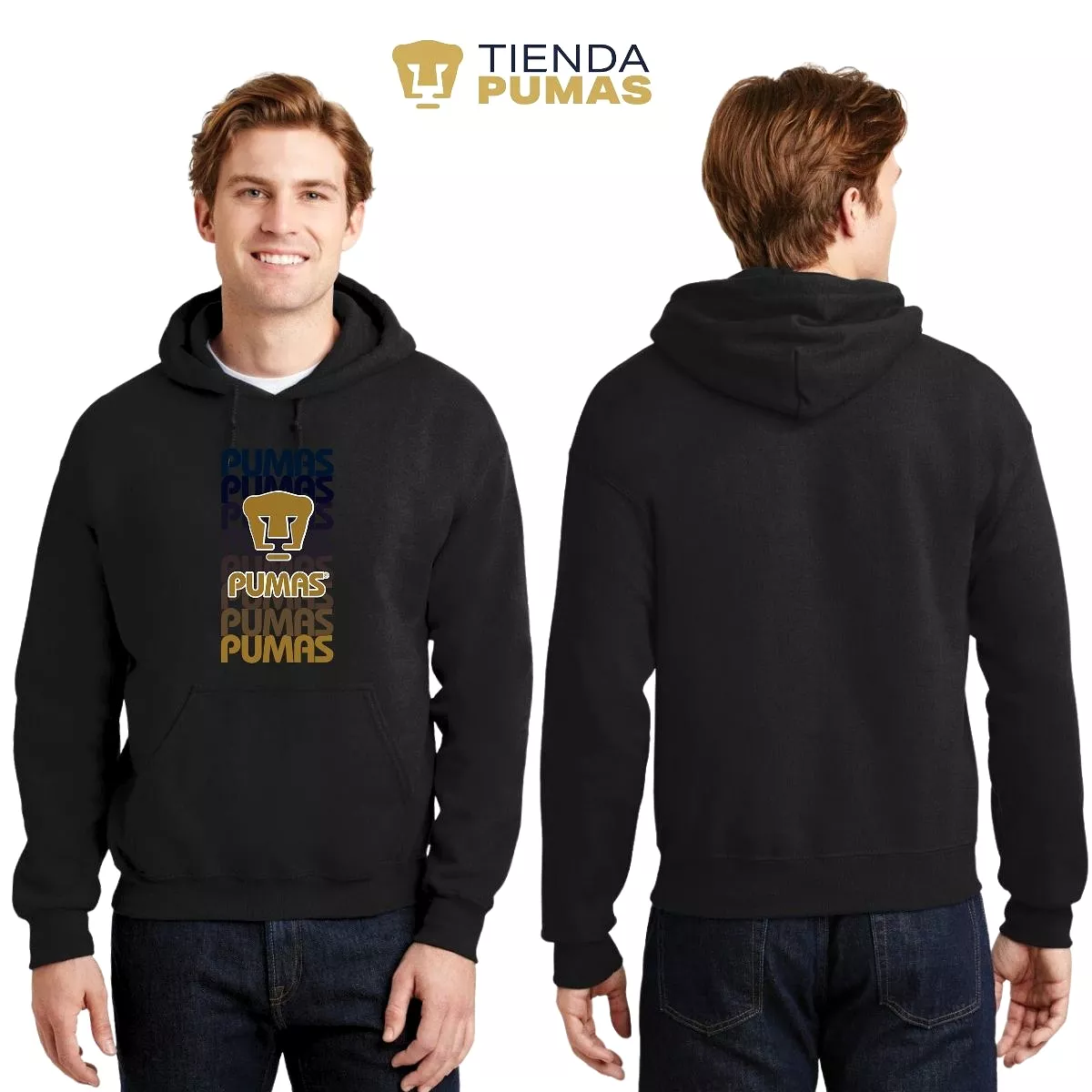 Sudadera Hombre Hoodie Pumas UNAM Degradado