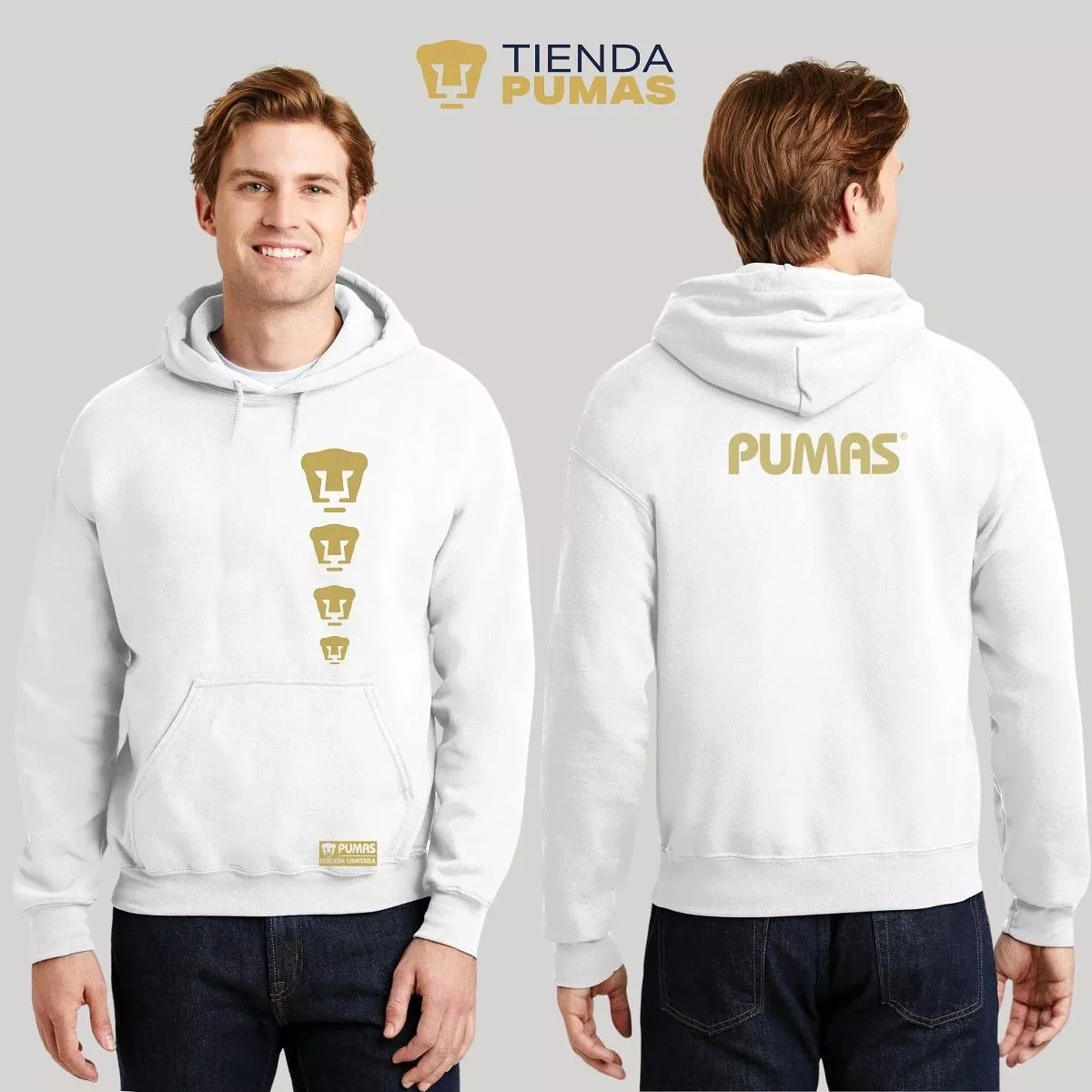 Sudadera Hombre Hoodie Pumas UNAM Edición Limitada 3 Vinil