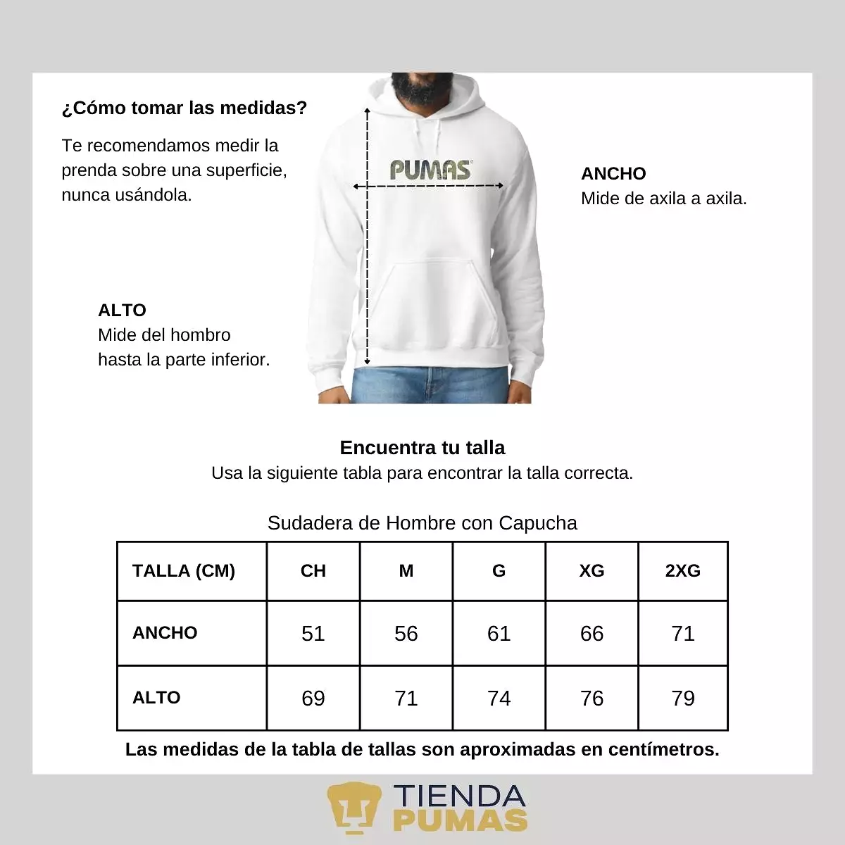 Sudadera Hombre Hoodie Pumas UNAM Fusión