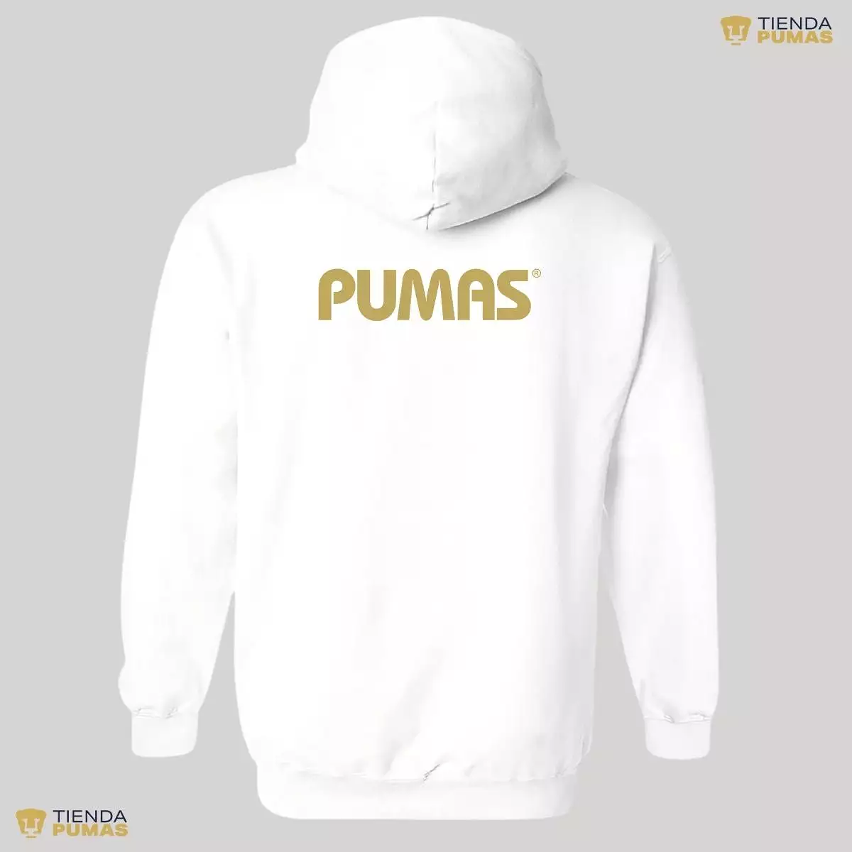 Sudadera Hombre Hoodie Pumas UNAM Logo Dorado Vinil