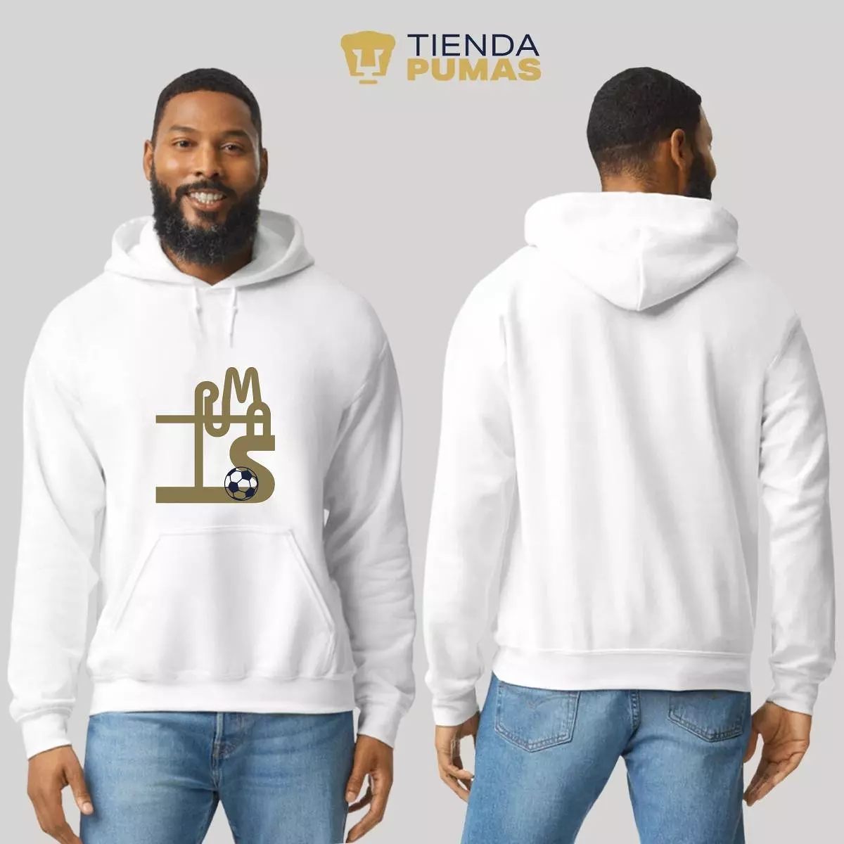 Sudadera Hombre Hoodie  Pumas UNAM Líneas