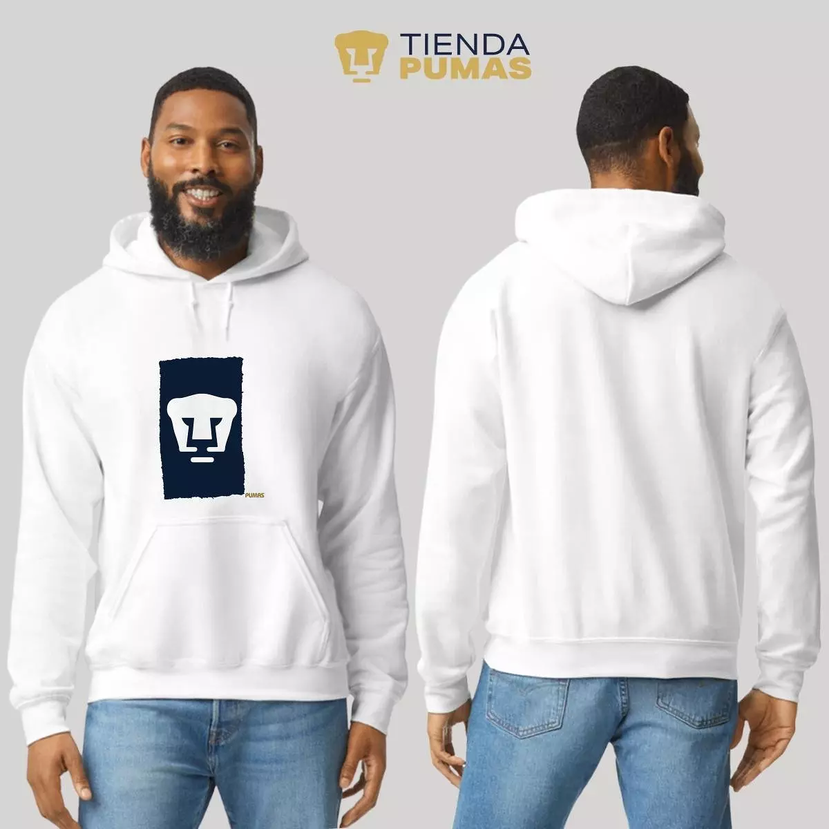 Sudadera Hombre Hoodie  Pumas UNAM Plasta