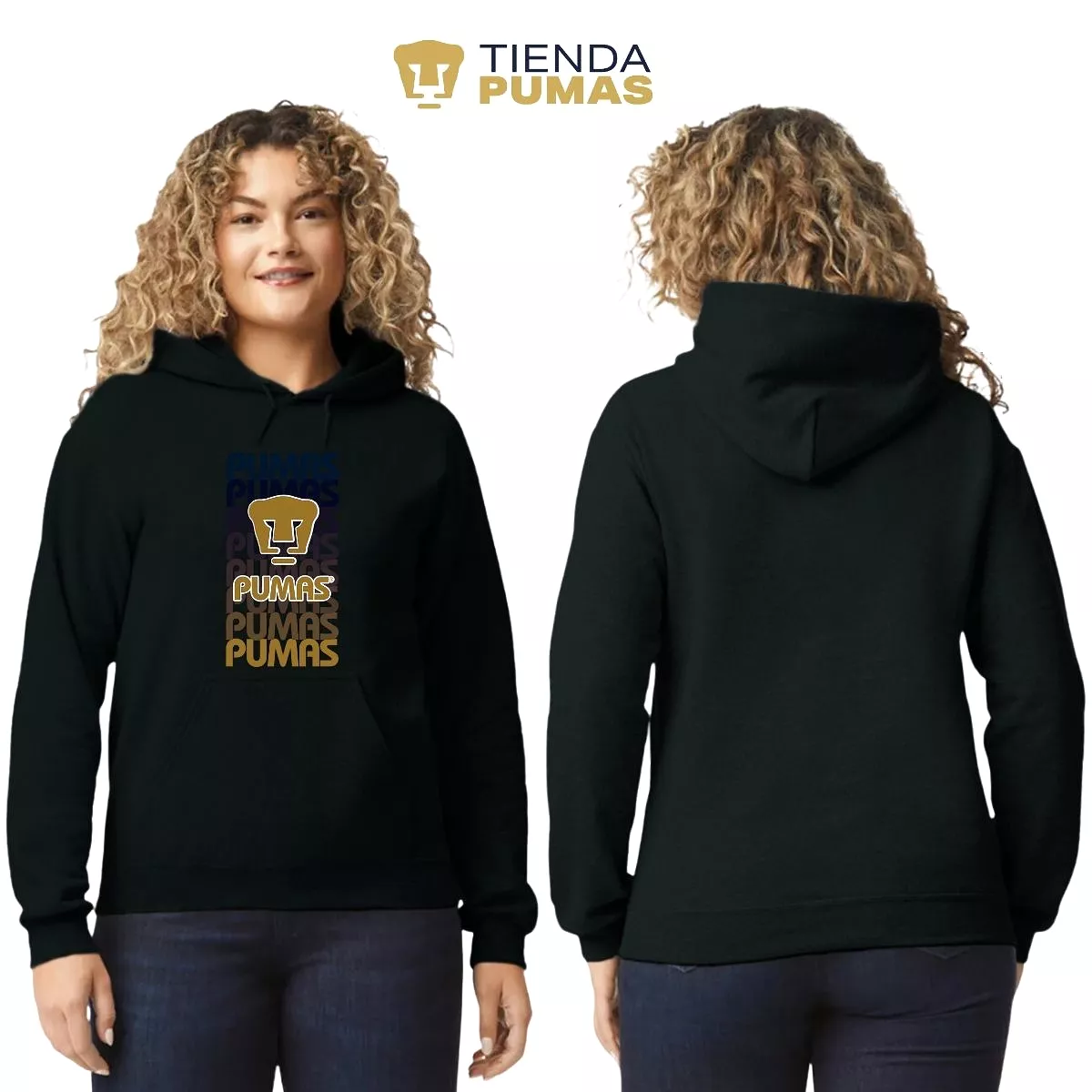 Sudadera Mujer Hoodie Pumas UNAM Degradado