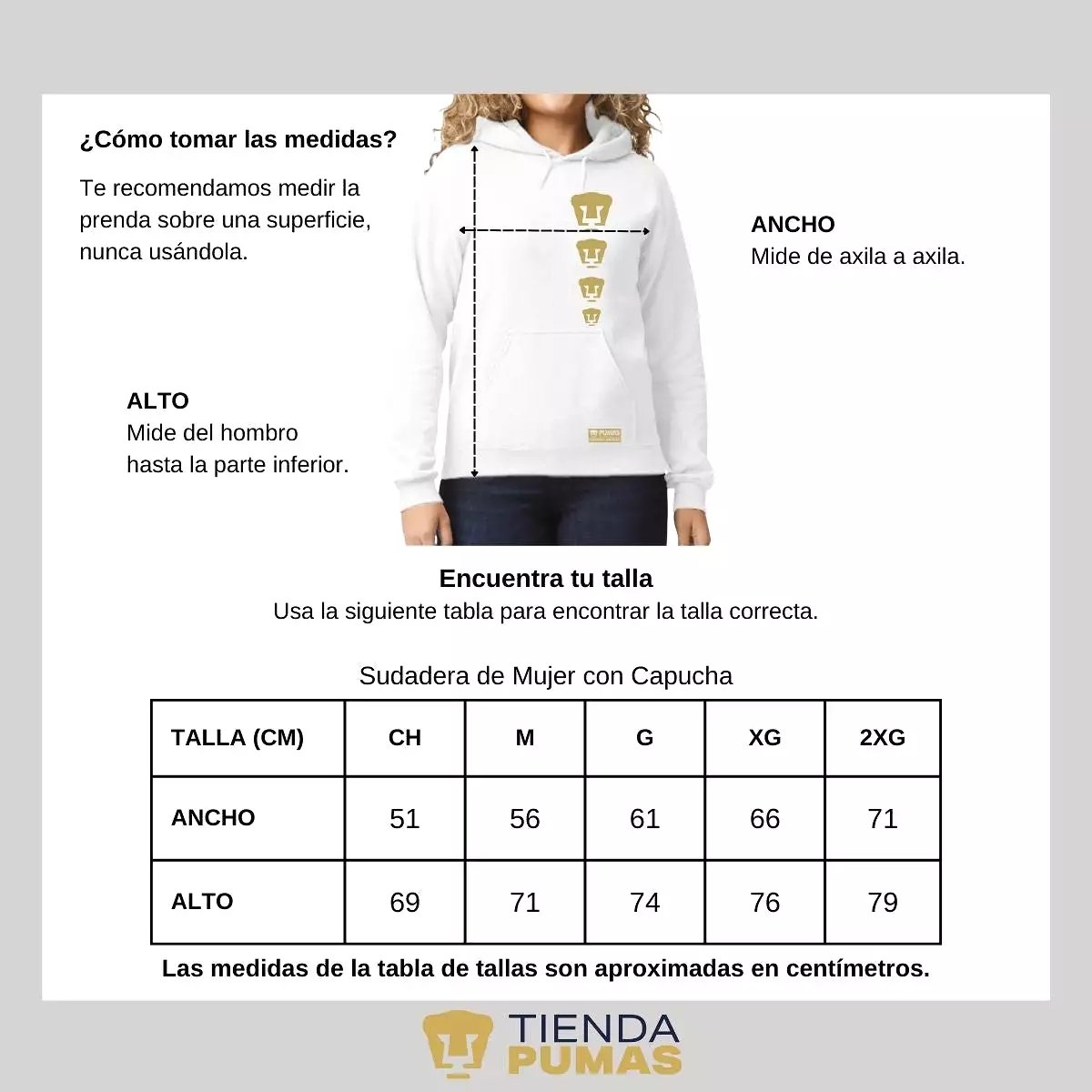 Sudadera Mujer Hoodie Pumas UNAM Edición Limitada 3 Vinil