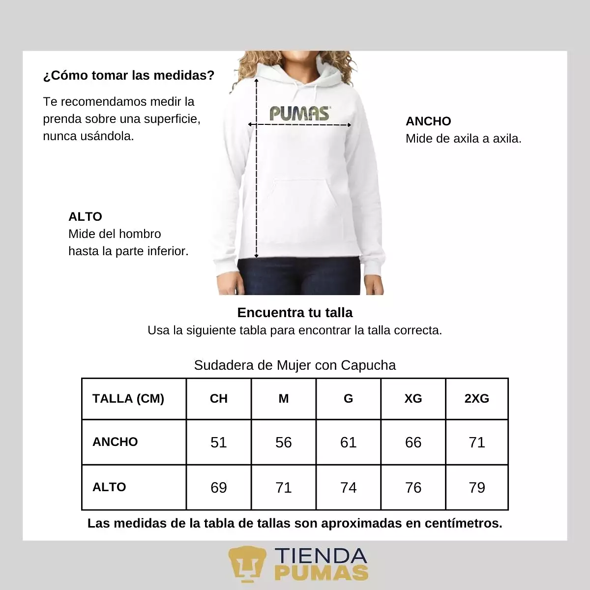 Sudadera Mujer Hoodie Pumas UNAM Fusión