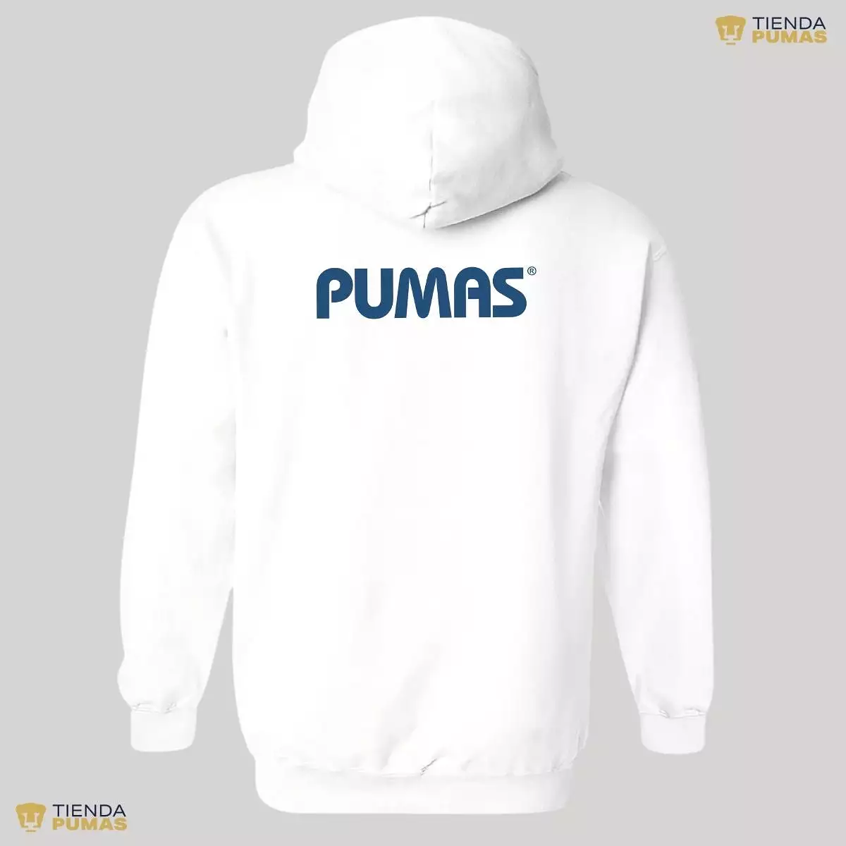 Sudadera Mujer Hoodie Pumas UNAM Logo Azul Vinil