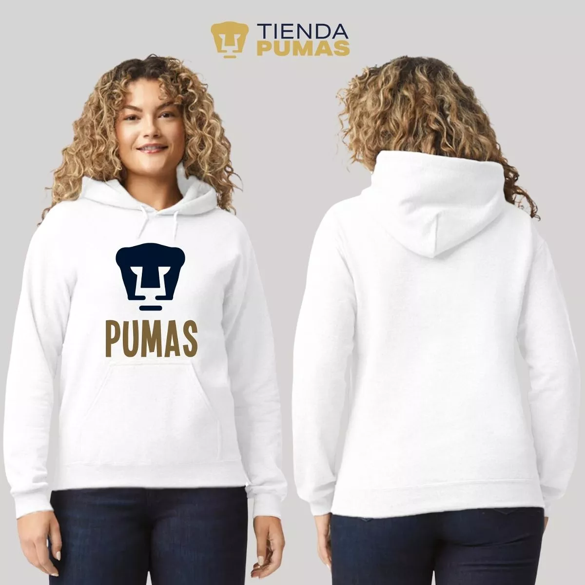 Sudadera Mujer Hoodie Pumas UNAM Logo Pumas