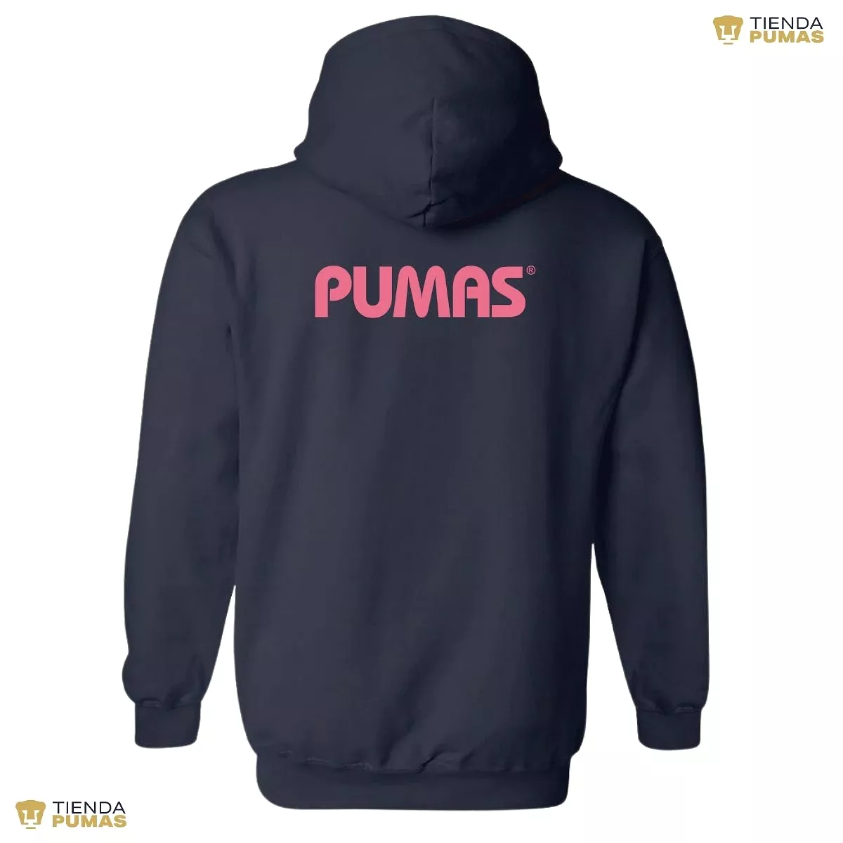 Sudadera Mujer Hoodie Pumas UNAM Logo Rosa Vinil