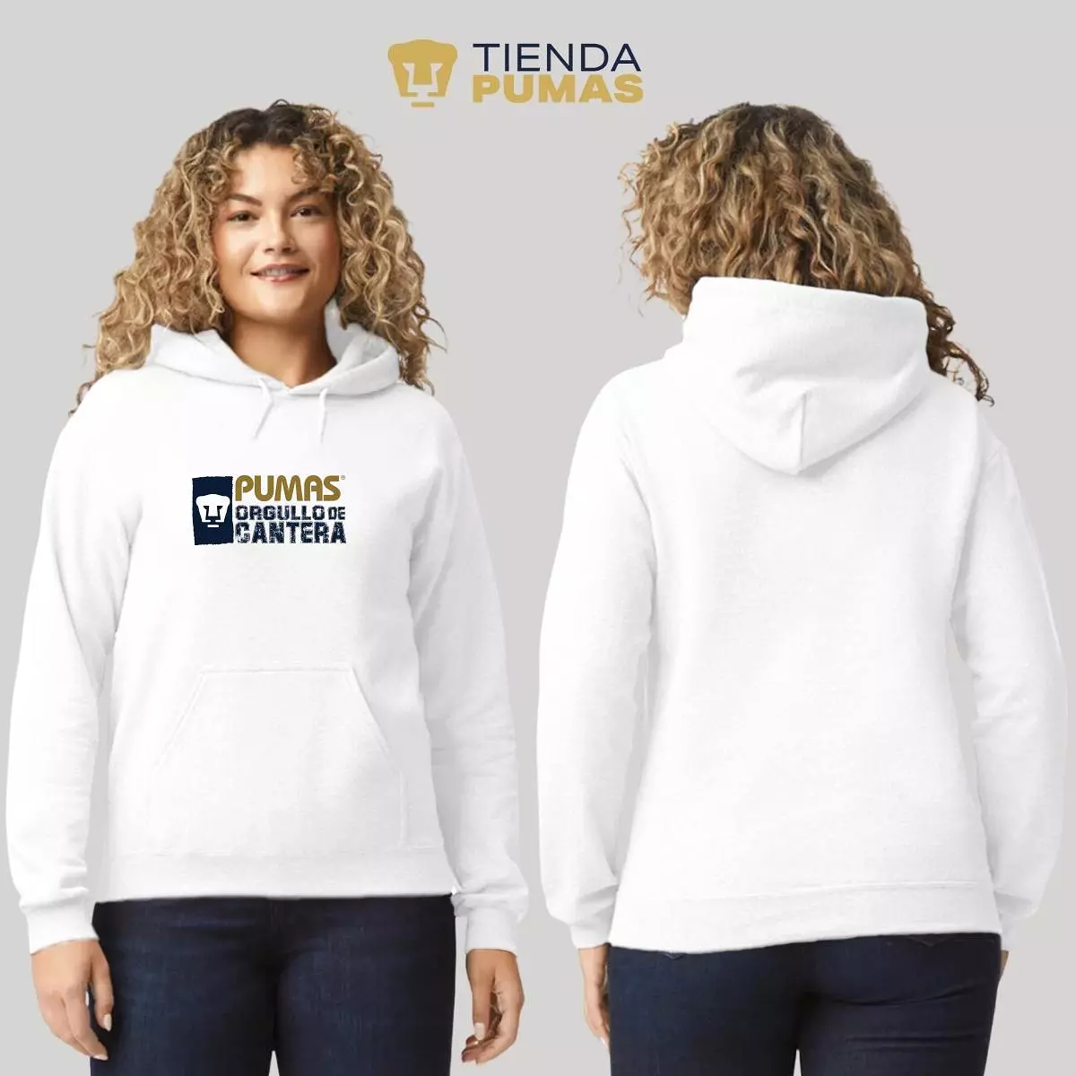 Sudadera Mujer Hoodie  Pumas UNAM Orgullo de cantera